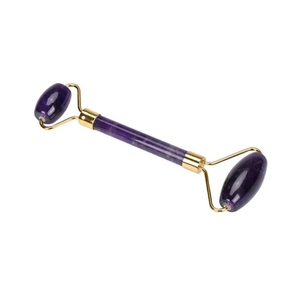 Amethyst Jade Face Roller Straight Handle (2) Amethyst Jade Face Roller Straight Handle