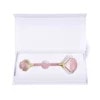 Rose Quartz Face Roller Straight Handle