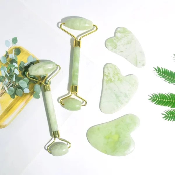 xiuyan jade roller gua sha set
