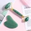 Aventurine Face Roller & Gua Sha Set Curved Handle
