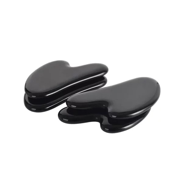 obsidian gua sha kit heart shape
