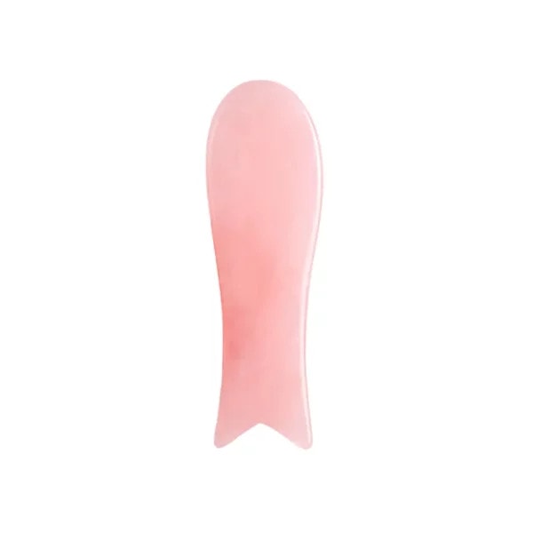 Rose Quartz Gua Sha Tool Fish Shape (1) Rose Quartz Gua Sha Tool Fish Shape