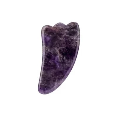Amethyst Gua Sha Tool Horn Shape (1) Amethyst Gua Sha Tool Horn Shape