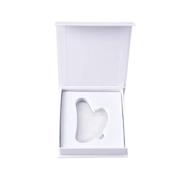 White Jade Gua Sha Tool Heart Shape