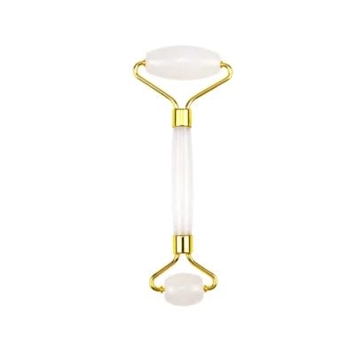 White Jade Face Roller Curved Handle - CL20RB01