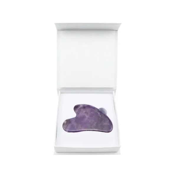 Amethyst Gua Sha Kit Heart Shape (3) Amethyst Jade Gua Sha Kit Heart Shape