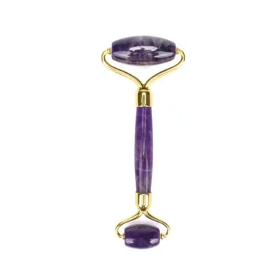 Amethyst Jade Facial Roller Curved Handle