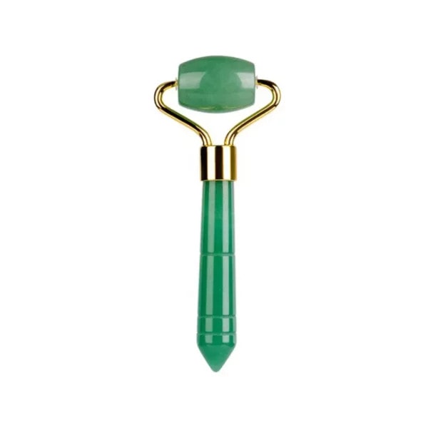 Aventurine Jade Face Roller Tip Acupoint Handle