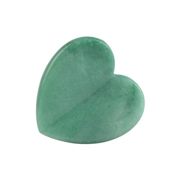 Aventurine gua sha tool heart shape (2) Aventurine gua sha tool heart shape