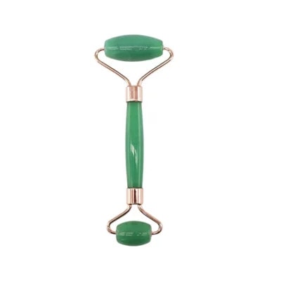Aventurine jade facial roller curved handle (1) Aventurine Jade Facial Roller Curved Handle - CL20RB03