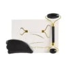 Obsidian Jade Roller and Gua Sha Set Straight Handle (3) Obsidian Jade Roller and Gua Sha Set Straight Handle