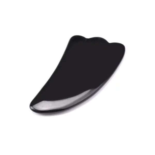 Obsidian gua sha tool horn shape (1)