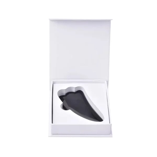 Obsidian Gua Sha Tool Horn Shape - CY20KB05