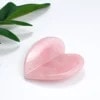 Rose Quartz Concave Heart Gua Sha Kit (2) Rose Quartz Concave Heart Gua Sha Kit