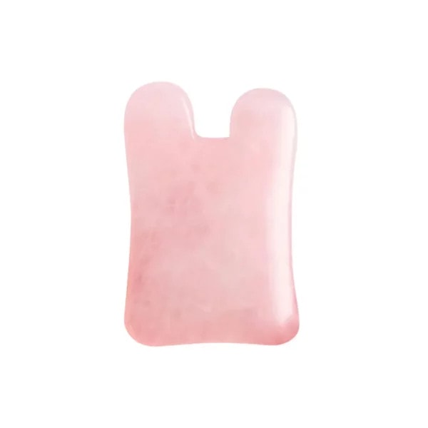 Rose Quartz Gua Sha Tool Concave Shape (1) Rose Quartz Gua Sha Tool Concave Shape
