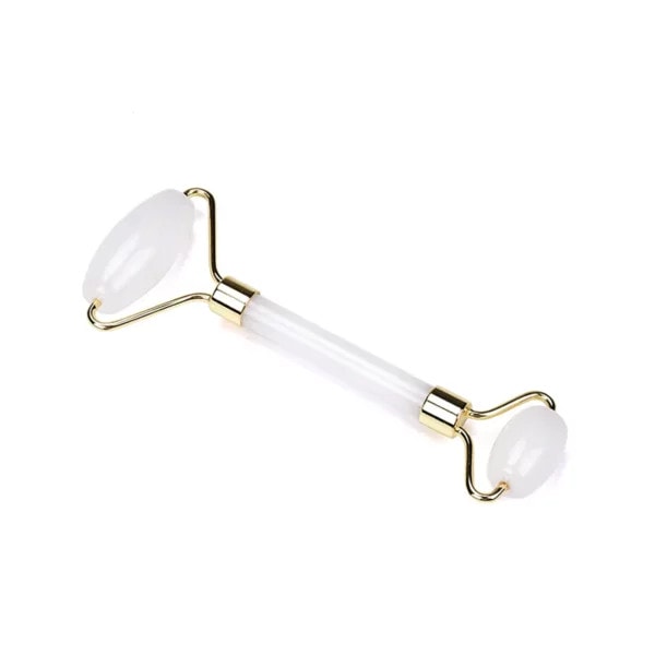 White Jade Facial Roller Straight Handle