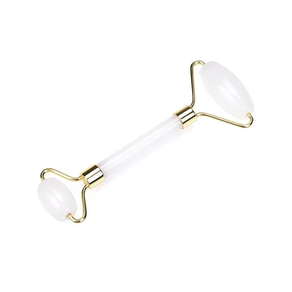 White Jade Facial Roller Straight Handle