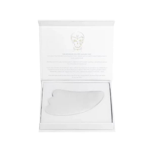 white jade gua sha kit horn shape