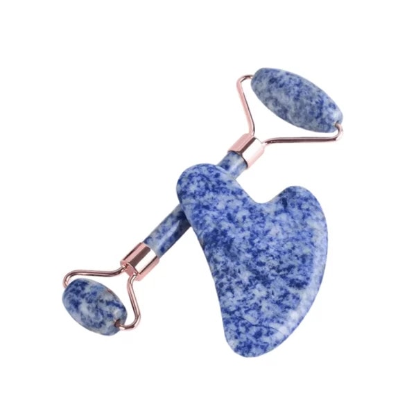 Blue Sodalite Gua Sha and Jade roller set Blue Sodalite Gua Sha and Jade roller set