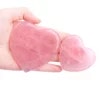 Rose Quartz Heart Gua Sha (4) Rose Quartz Heart Gua Sha Tool - CY20KH02