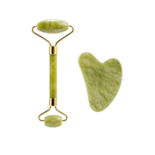 Southern Jade Roller Gua Sha Set Straight Handle (1) Southern Jade Roller Gua Sha Set Straight Handle