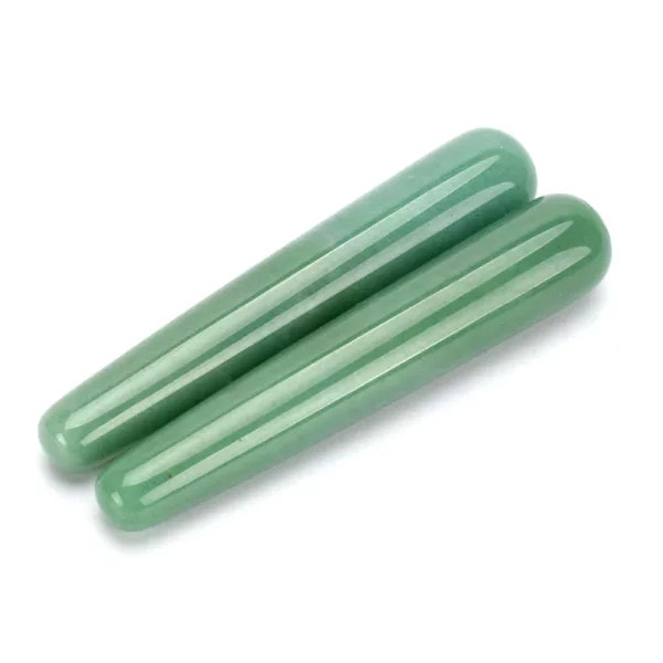 Aventurine Jade Yoni Wand (2) Aventurine Jade Yoni Wand