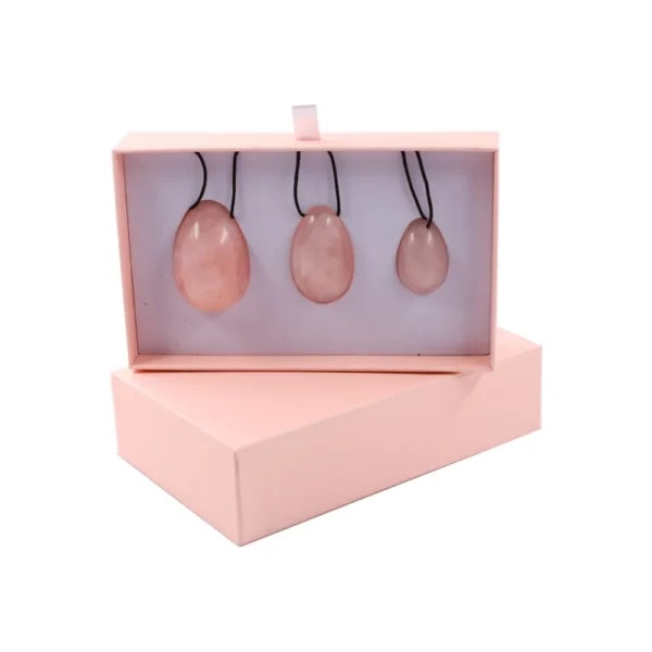 Rose Quartz Crystal Yoni Egg (4) Rose Quartz Yoni Egg - CH21YE02