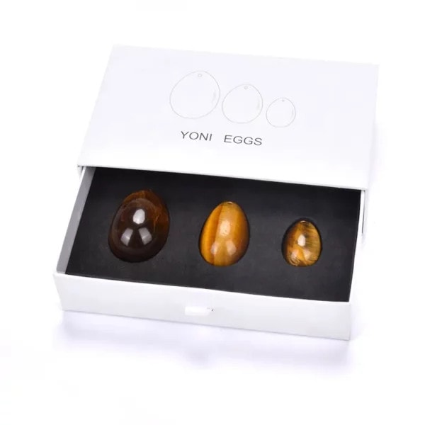 Tiger Eye Yoni Egg (4) Tiger Eye Yoni Egg - CH21YE16