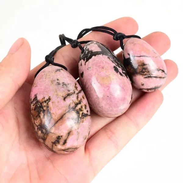 rhodonite Yoni Egg (2) Rhodonite Yoni Egg